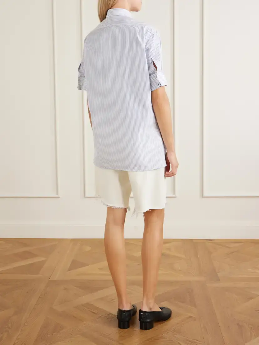 Maison Margiela Striped Cotton-poplin Shirt | Thumbnail 4 Maison Margiela Striped Cotton-poplin Shirt | Thumbnail 4