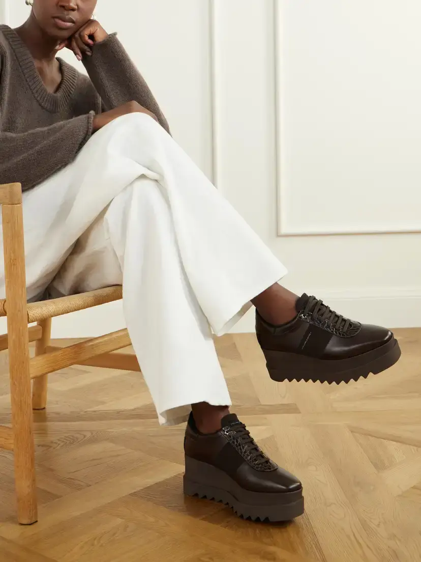 Stella McCartney Snake-effect Leather Sneakers | Thumbnail 2