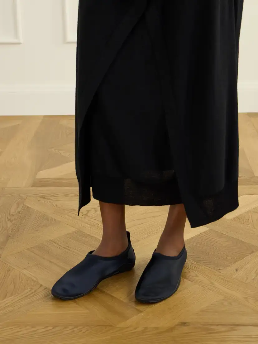 Jil Sander Elbe Rubber-trimmed Satin Flats | Thumbnail 2