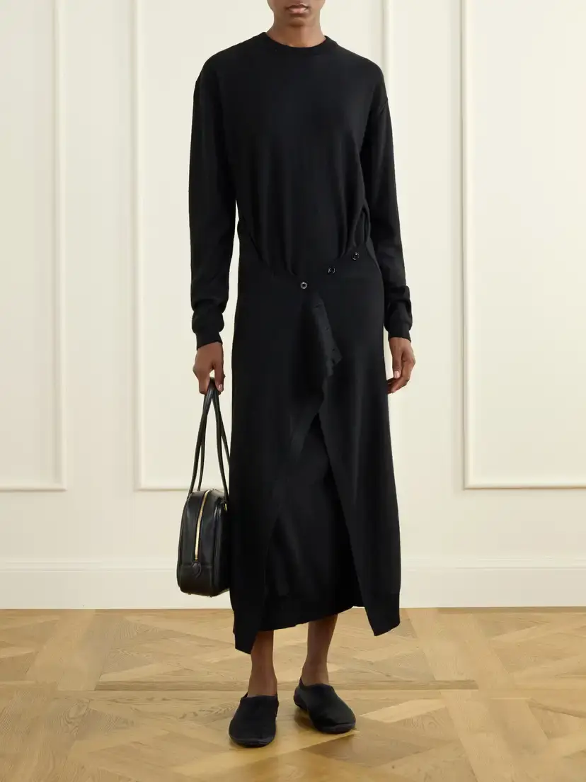 Jil Sander Elbe Rubber-trimmed Satin Flats | Thumbnail 4