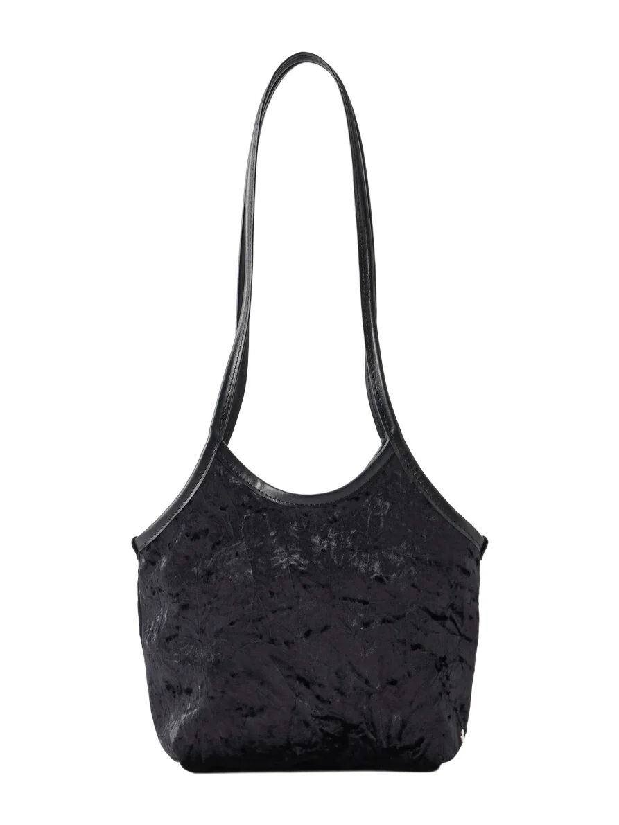 Cami Small Leather-trimmed Velvet Shoulder Bag Cami Small Leather-trimmed Velvet Shoulder Bag