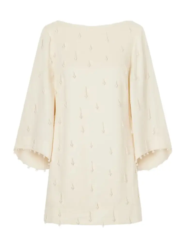 ANDRES OTALORA Lo Aprendido Embellished Linen Mini Dress | Image 1 ANDRES OTALORA Lo Aprendido Embellished Linen Mini Dress | Image 1
