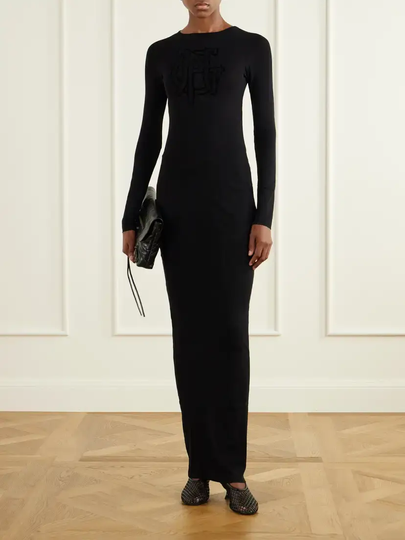 Jean Paul Gaultier Logo Embellished Mesh Maxi Dress | Thumbnail 2 Jean Paul Gaultier Logo Embellished Mesh Maxi Dress | Thumbnail 2