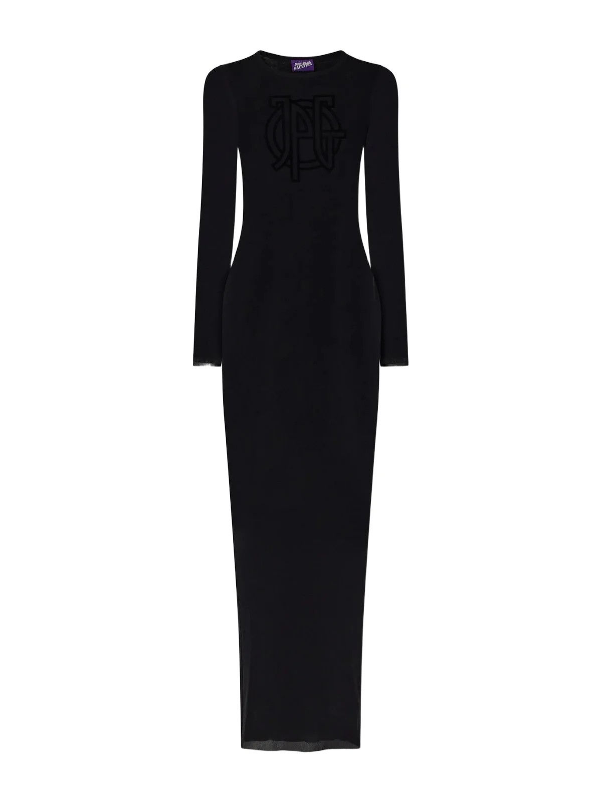 Logo Embellished Mesh Maxi Dress Logo Embellished Mesh Maxi Dress
