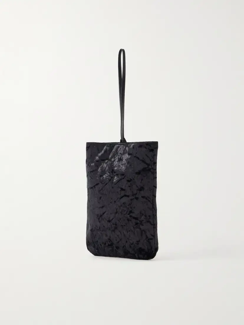 Valesque Bundle Leather-trimmed Velvet Clutch | Thumbnail 4