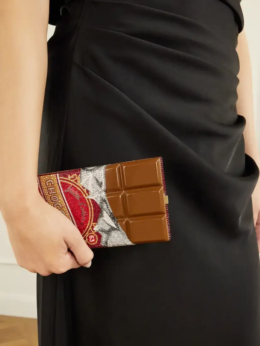 Judith Leiber Couture Milk Chocolate Crystal-embellished Clutch | Thumbnail 2 Judith Leiber Couture Milk Chocolate Crystal-embellished Clutch | Thumbnail 2