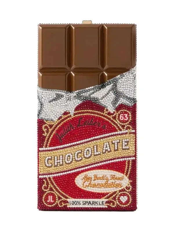 Milk Chocolate Crystal-embellished Clutch Milk Chocolate Crystal-embellished Clutch