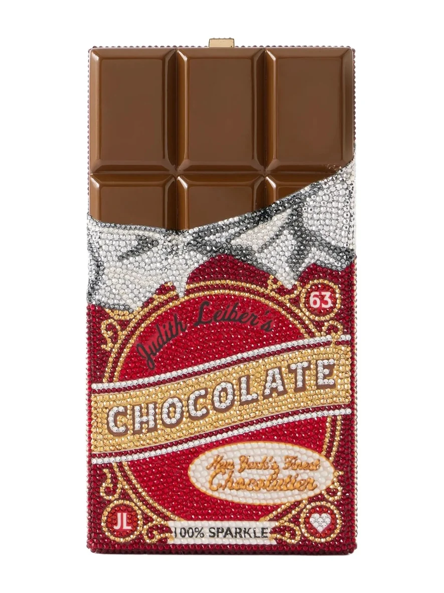 Milk Chocolate Crystal-embellished Clutch Milk Chocolate Crystal-embellished Clutch