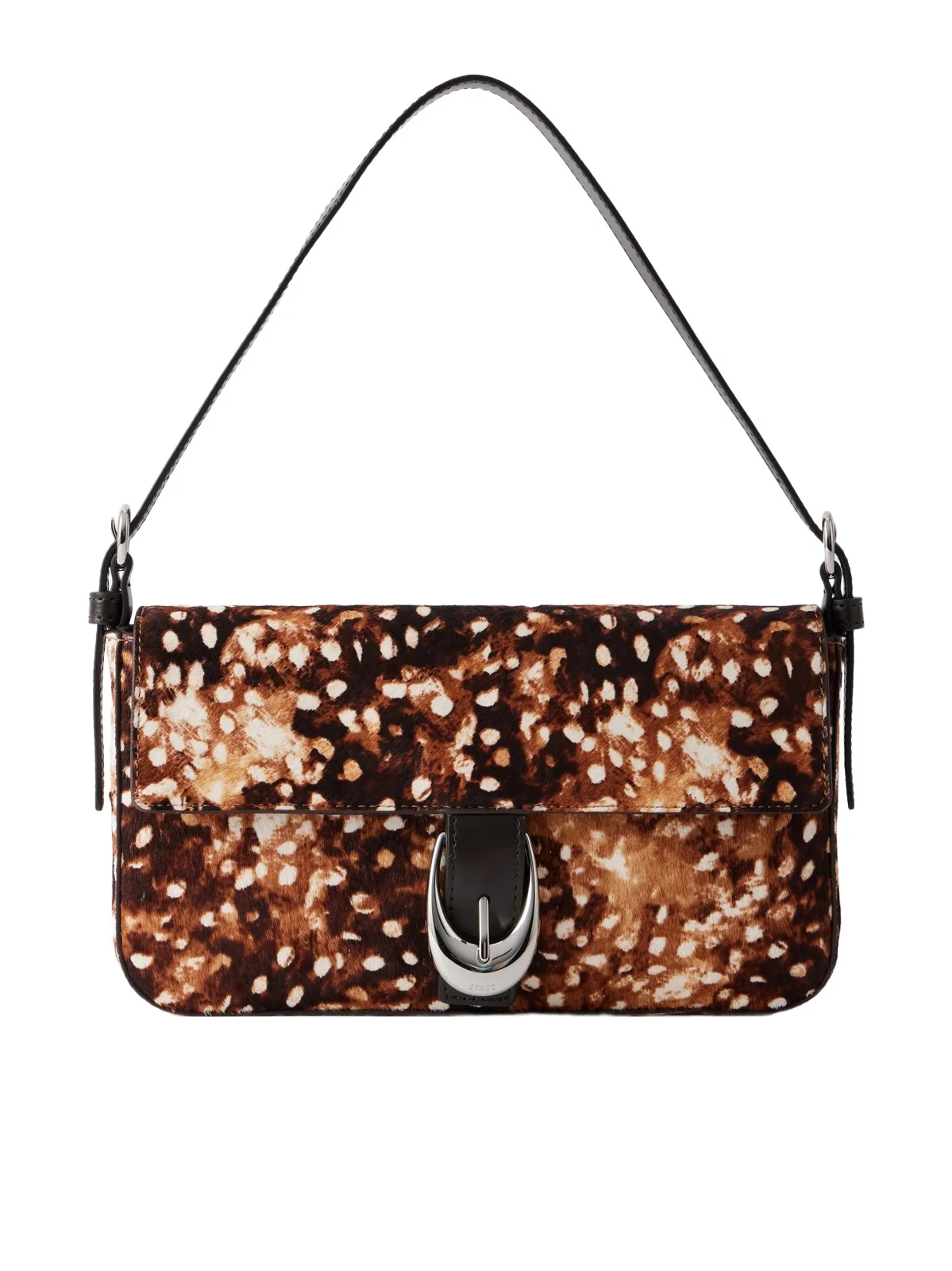 Staud Harlow Animal-printed Calf Hair Shoulder Bag