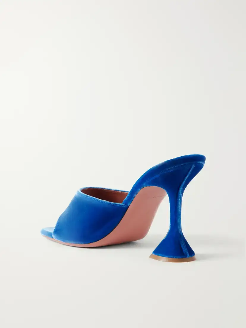 Amina Muaddi Lupita 95 Velvet Mules | Thumbnail 3 Amina Muaddi Lupita 95 Velvet Mules | Thumbnail 3