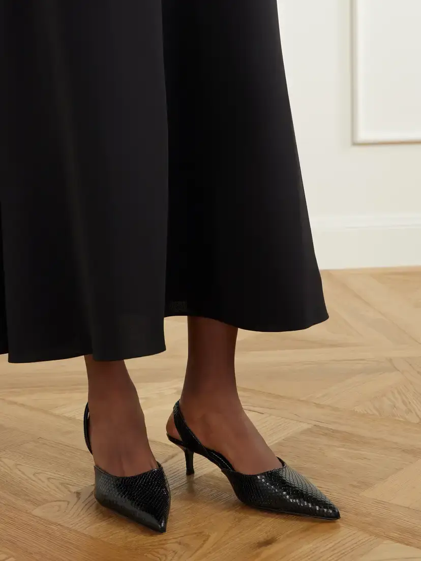 Staud Sebastian Snake-effect Leather Pumps | Thumbnail 2 Staud Sebastian Snake-effect Leather Pumps | Thumbnail 2