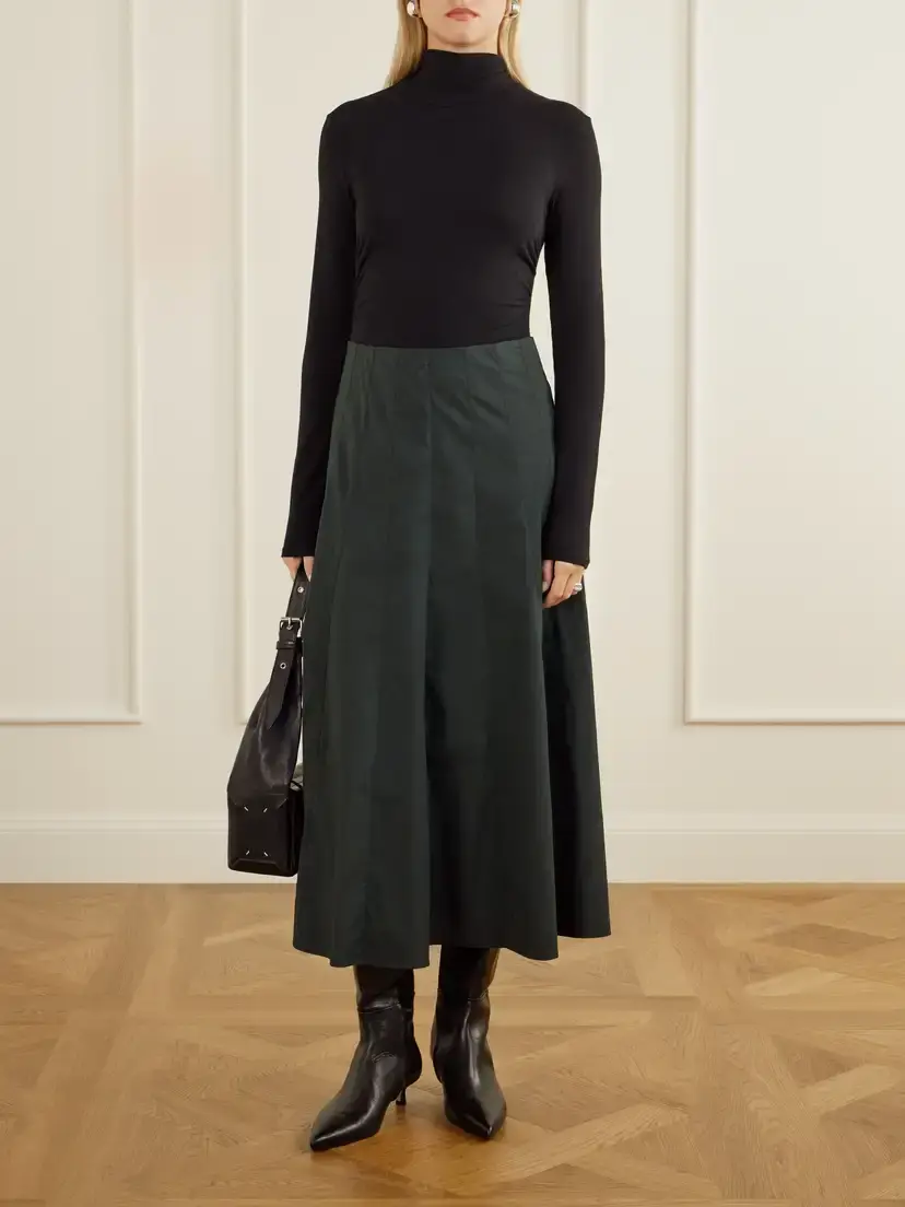 Proenza Schouler White Label Heidi Stretch Cotton-blend Midi Skirt | Thumbnail 2