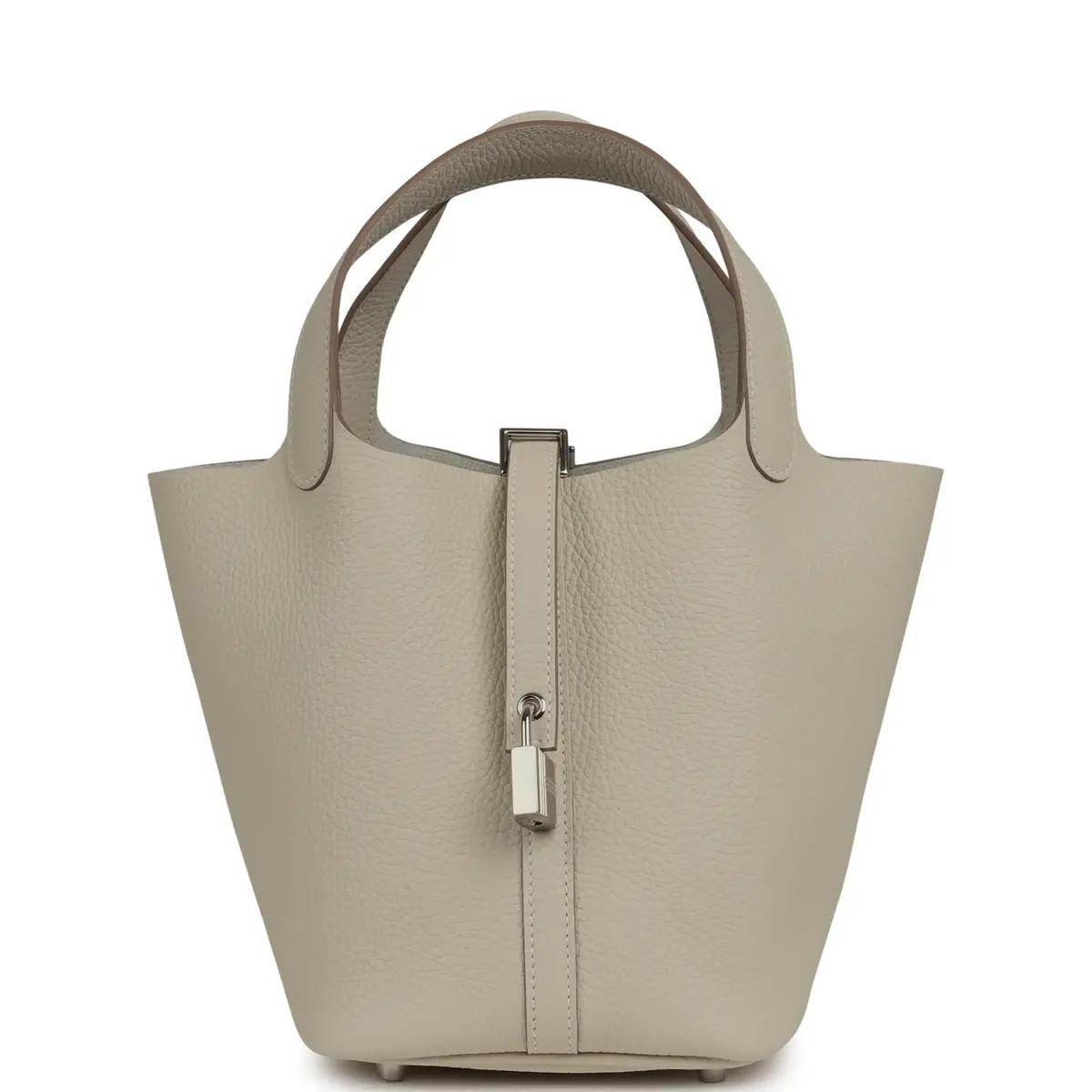 HERMÈS Hermes Picotin Lock 18 Craie Clemence Palladium Hardware | Image 1 HERMÈS Hermes Picotin Lock 18 Craie Clemence Palladium Hardware | Image 1