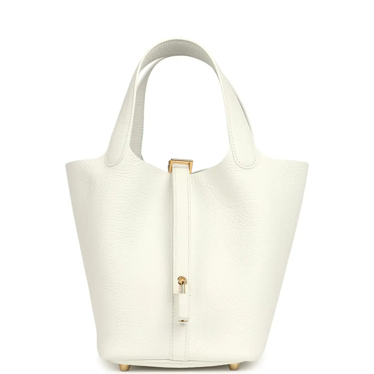 HERMÈS Hermes Picotin Lock 18 New White Clemence Gold Hardware | Image 1 HERMÈS Hermes Picotin Lock 18 New White Clemence Gold Hardware | Image 1