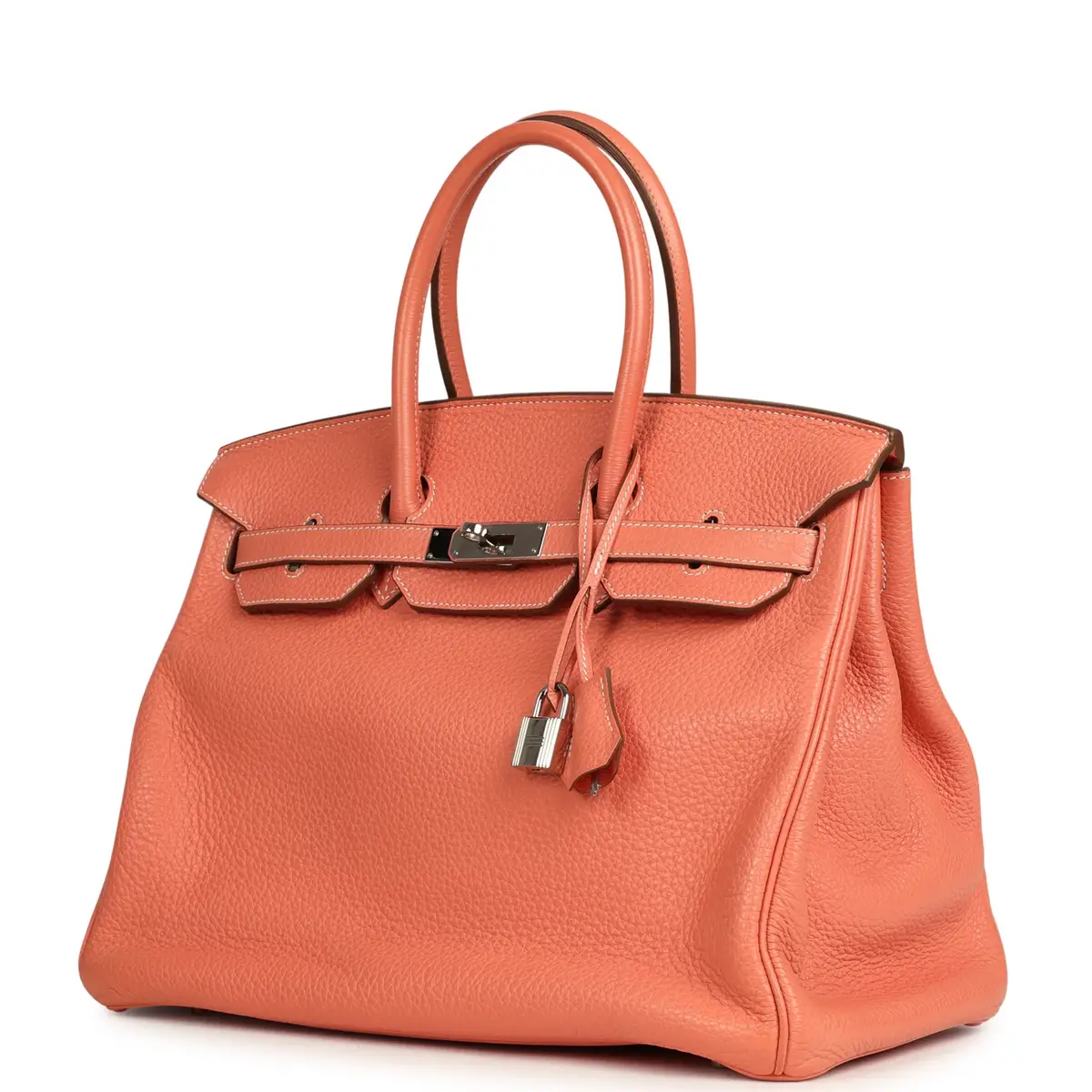HERMÈS Pre-owned Hermes Birkin 35 Crevette Clemence Palladium Hardware | Thumbnail 5 HERMÈS Pre-owned Hermes Birkin 35 Crevette Clemence Palladium Hardware | Thumbnail 5