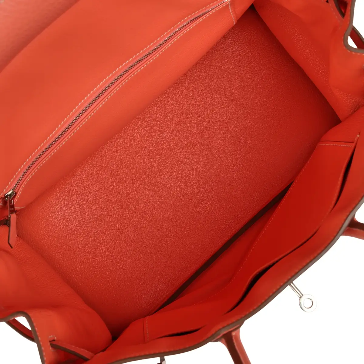 HERMÈS Pre-owned Hermes Birkin 35 Crevette Clemence Palladium Hardware | Thumbnail 9 HERMÈS Pre-owned Hermes Birkin 35 Crevette Clemence Palladium Hardware | Thumbnail 9