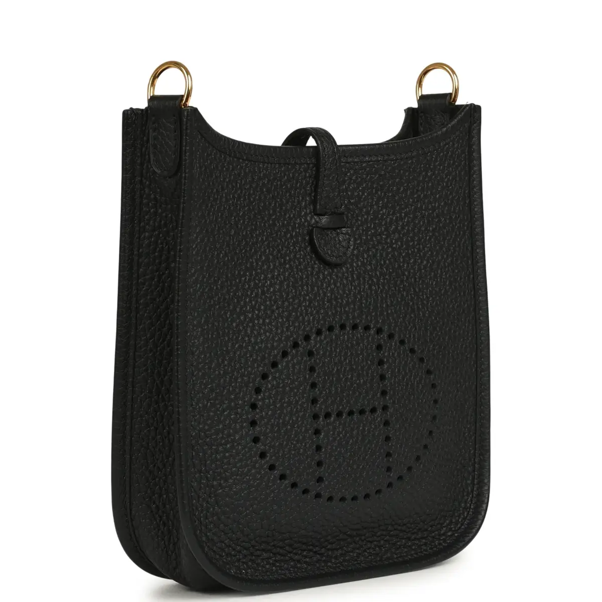 HERMÈS Pre-owned Hermes Evelyne TPM Black Clemence Gold Hardware | Thumbnail 2 HERMÈS Pre-owned Hermes Evelyne TPM Black Clemence Gold Hardware | Thumbnail 2