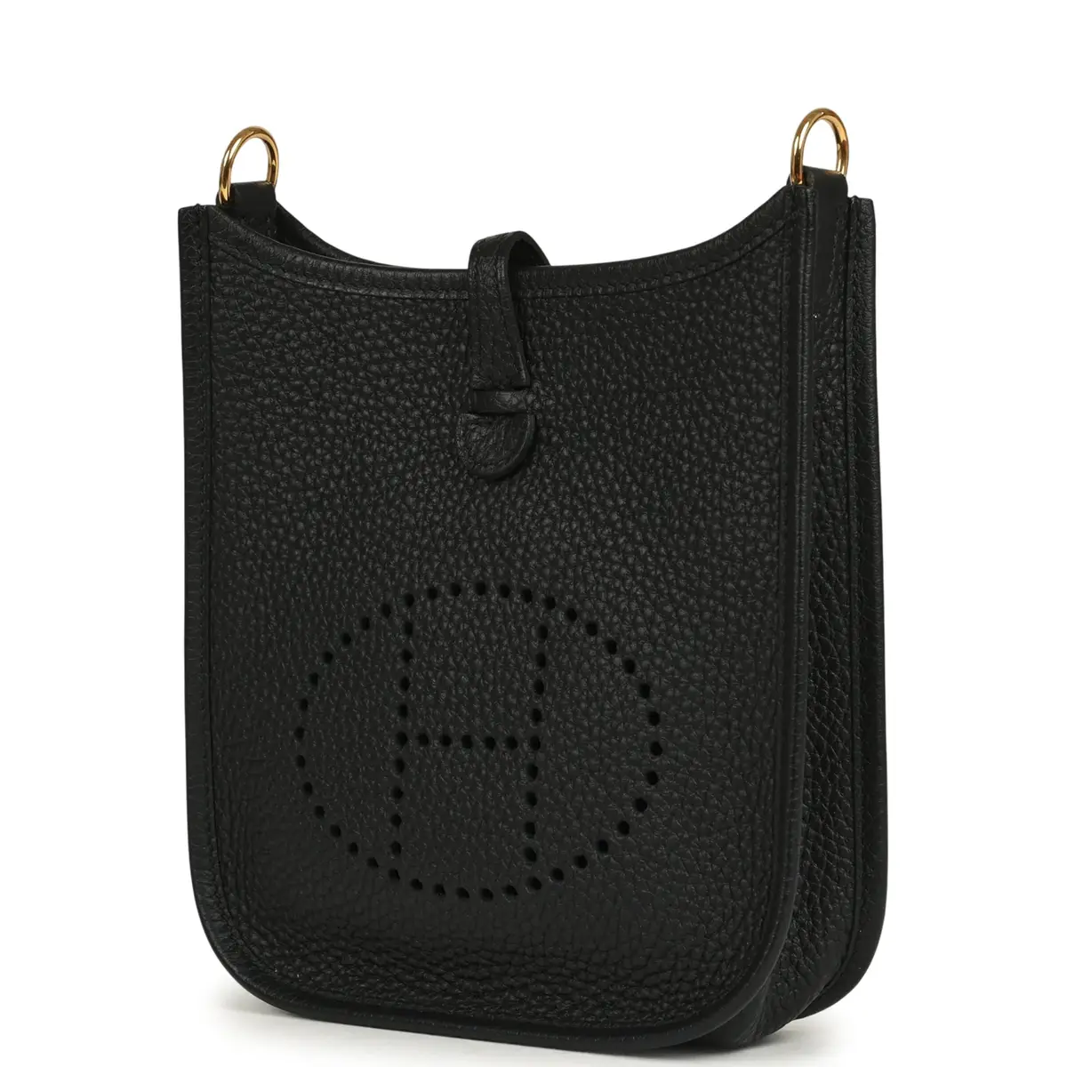 HERMÈS Pre-owned Hermes Evelyne TPM Black Clemence Gold Hardware | Thumbnail 5 HERMÈS Pre-owned Hermes Evelyne TPM Black Clemence Gold Hardware | Thumbnail 5