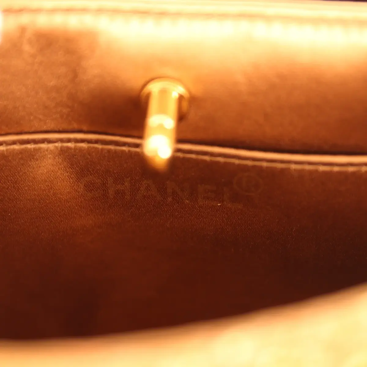 Chanel Vintage Chanel Mini Double Side Turnlock Bag Dark Gold Jacquard Lace, Satin Gold Hardware | Thumbnail 11 Chanel Vintage Chanel Mini Double Side Turnlock Bag Dark Gold Jacquard Lace, Satin Gold Hardware | Thumbnail 11