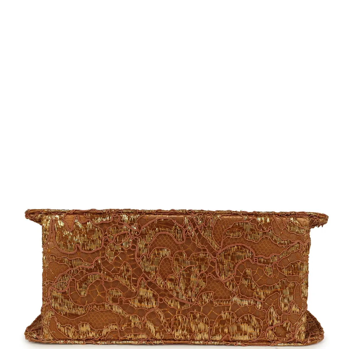 Chanel Vintage Chanel Mini Double Side Turnlock Bag Dark Gold Jacquard Lace, Satin Gold Hardware | Thumbnail 6 Chanel Vintage Chanel Mini Double Side Turnlock Bag Dark Gold Jacquard Lace, Satin Gold Hardware | Thumbnail 6