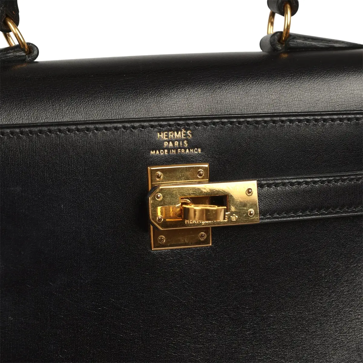 HERMÈS Vintage Hermes Kelly Sellier 20 Black Box Gold Hardware | Thumbnail 7 HERMÈS Vintage Hermes Kelly Sellier 20 Black Box Gold Hardware | Thumbnail 7