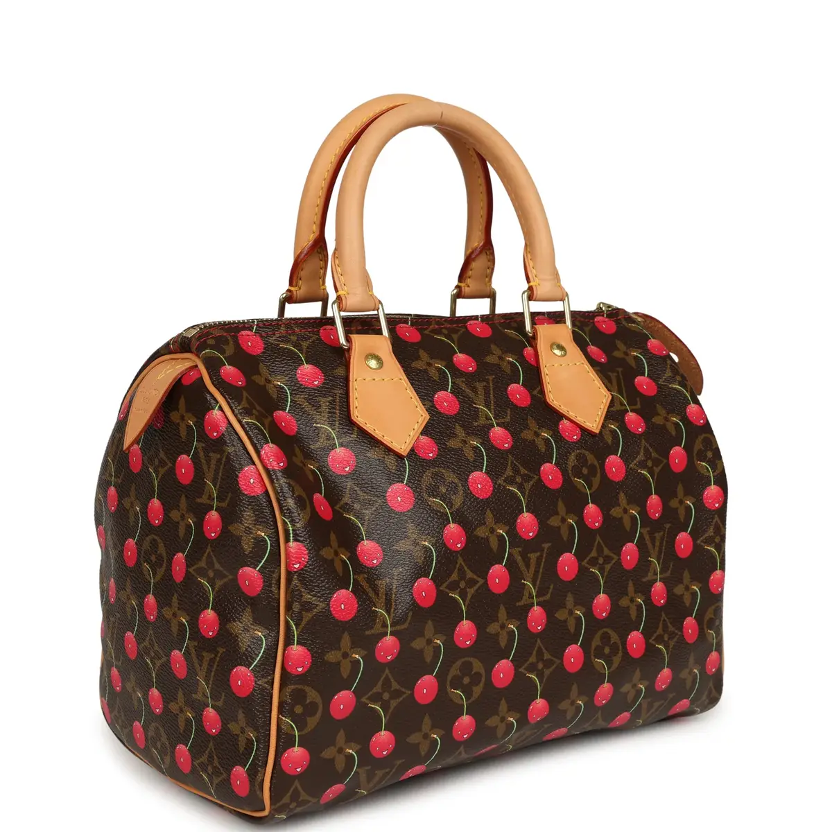 Louis Vuitton Vintage Louis Vuitton x Takashi Murkami Cheries Speedy 25 Brown and Red Cherry Monogram Gold Hardware | Thumbnail 2 Louis Vuitton Vintage Louis Vuitton x Takashi Murkami Cheries Speedy 25 Brown and Red Cherry Monogram Gold Hardware | Thumbnail 2