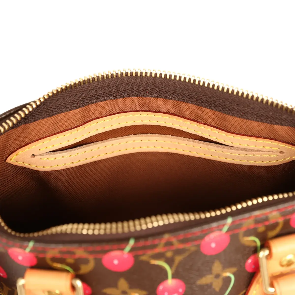 Louis Vuitton Vintage Louis Vuitton x Takashi Murkami Cheries Speedy 25 Brown and Red Cherry Monogram Gold Hardware | Thumbnail 11 Louis Vuitton Vintage Louis Vuitton x Takashi Murkami Cheries Speedy 25 Brown and Red Cherry Monogram Gold Hardware | Thumbnail 11