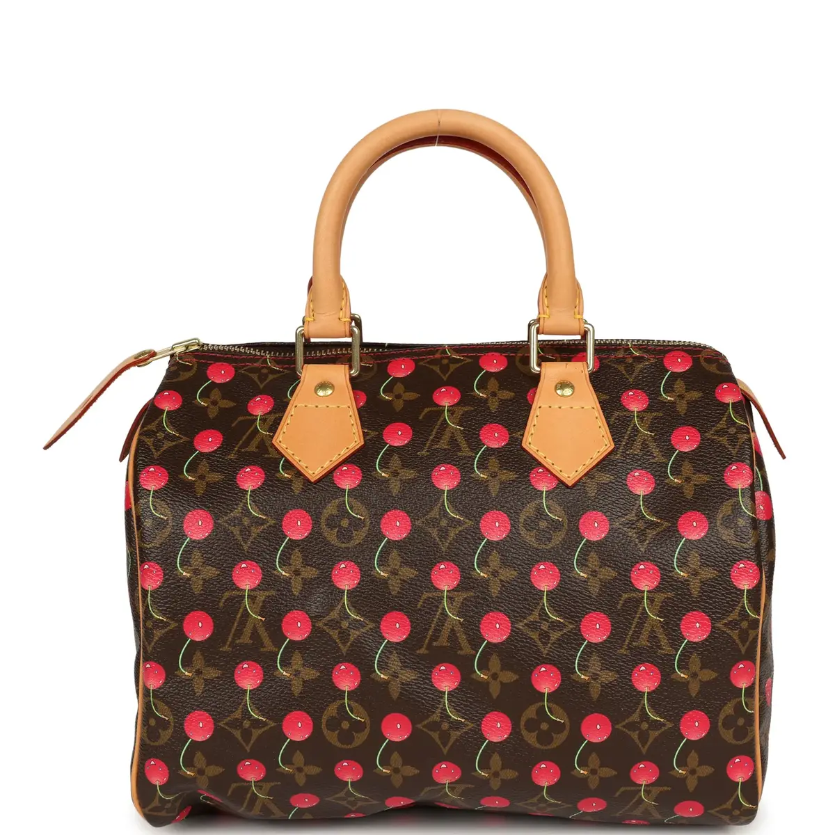 Louis Vuitton Vintage Louis Vuitton x Takashi Murkami Cheries Speedy 25 Brown and Red Cherry Monogram Gold Hardware | Thumbnail 4 Louis Vuitton Vintage Louis Vuitton x Takashi Murkami Cheries Speedy 25 Brown and Red Cherry Monogram Gold Hardware | Thumbnail 4
