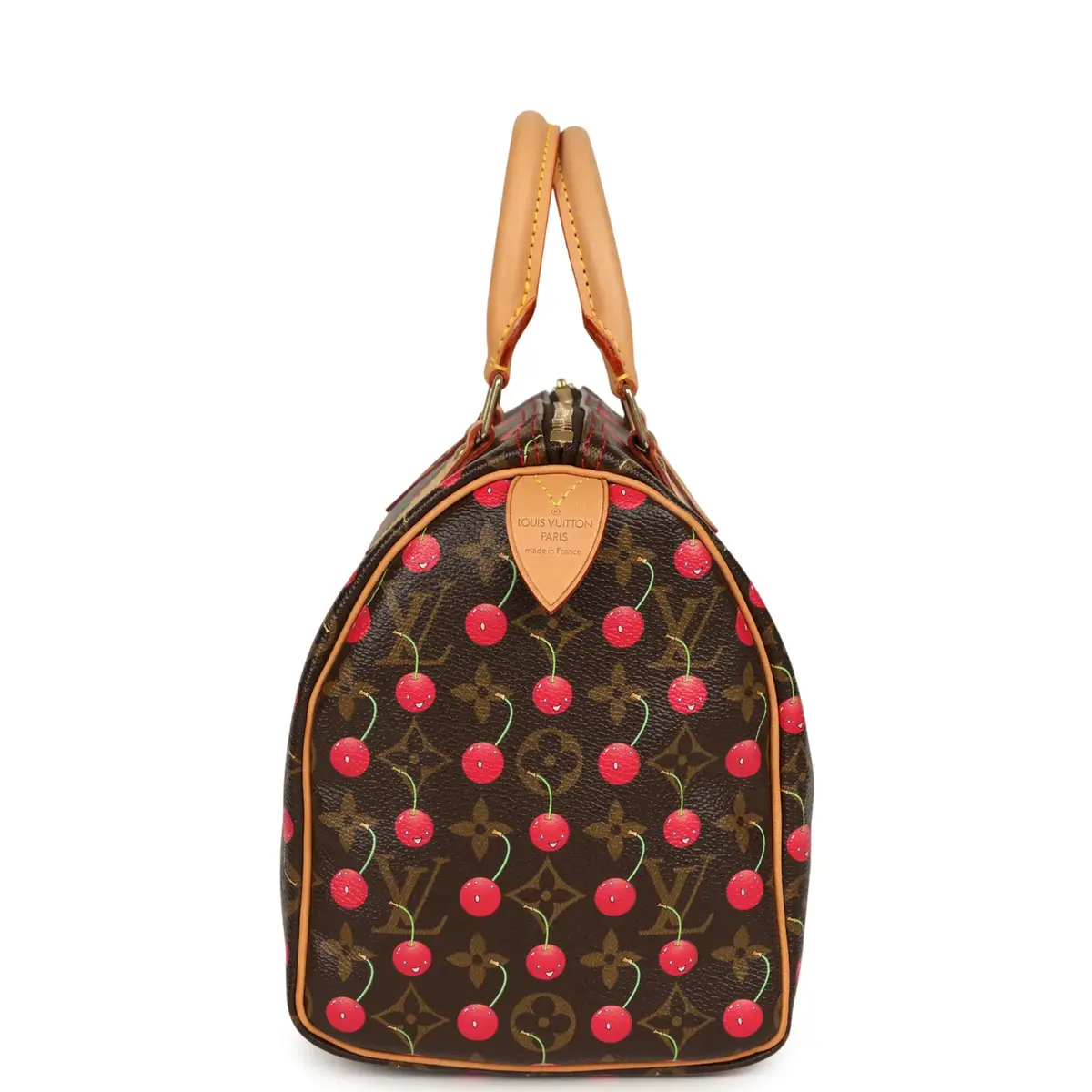 Louis Vuitton Vintage Louis Vuitton x Takashi Murkami Cheries Speedy 25 Brown and Red Cherry Monogram Gold Hardware | Thumbnail 6 Louis Vuitton Vintage Louis Vuitton x Takashi Murkami Cheries Speedy 25 Brown and Red Cherry Monogram Gold Hardware | Thumbnail 6