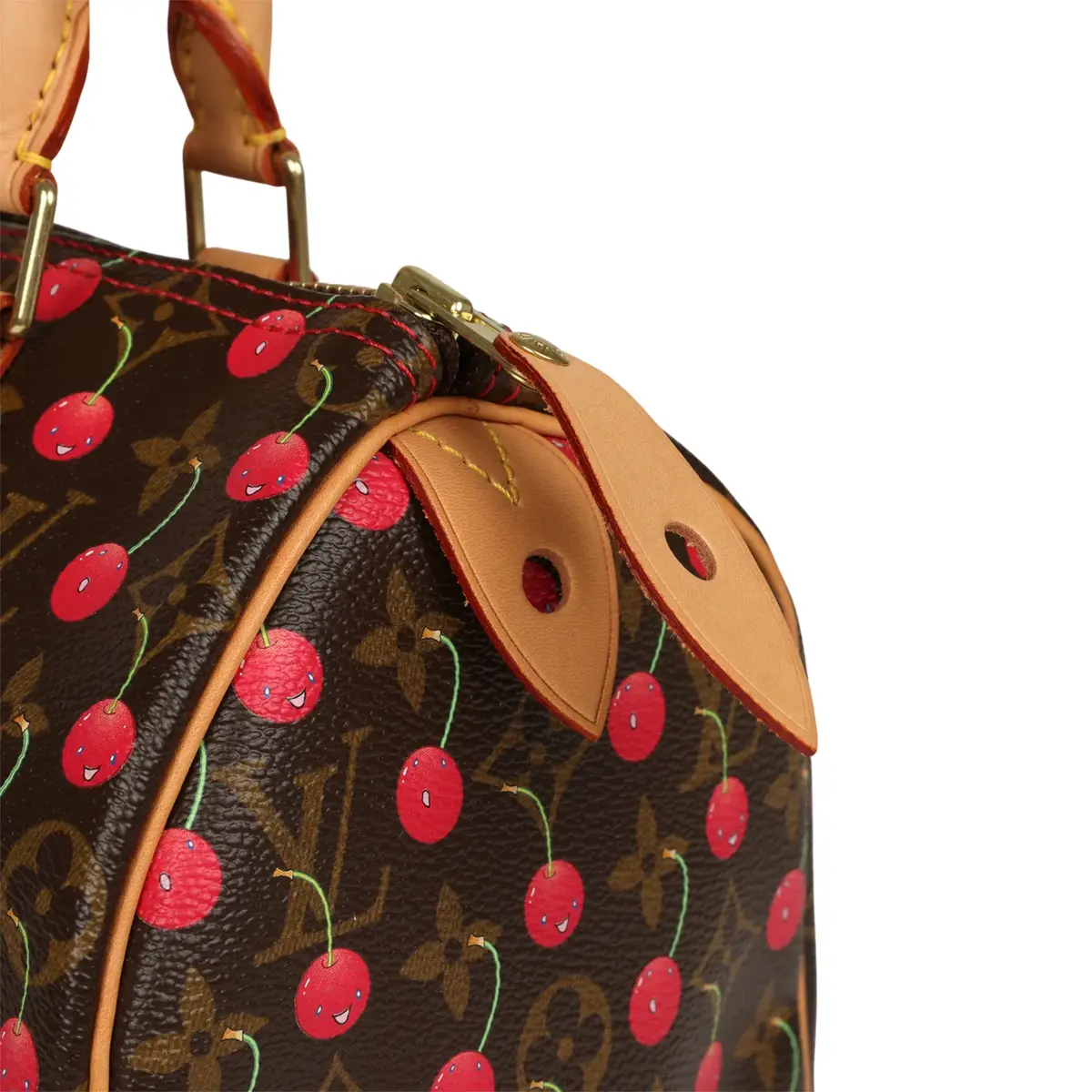 Louis Vuitton Vintage Louis Vuitton x Takashi Murkami Cheries Speedy 25 Brown and Red Cherry Monogram Gold Hardware | Thumbnail 9 Louis Vuitton Vintage Louis Vuitton x Takashi Murkami Cheries Speedy 25 Brown and Red Cherry Monogram Gold Hardware | Thumbnail 9