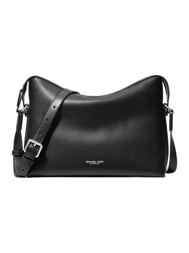 Nicholas Medium Leather Crossbody Bag in Black - One Size by Michael Kors Mens