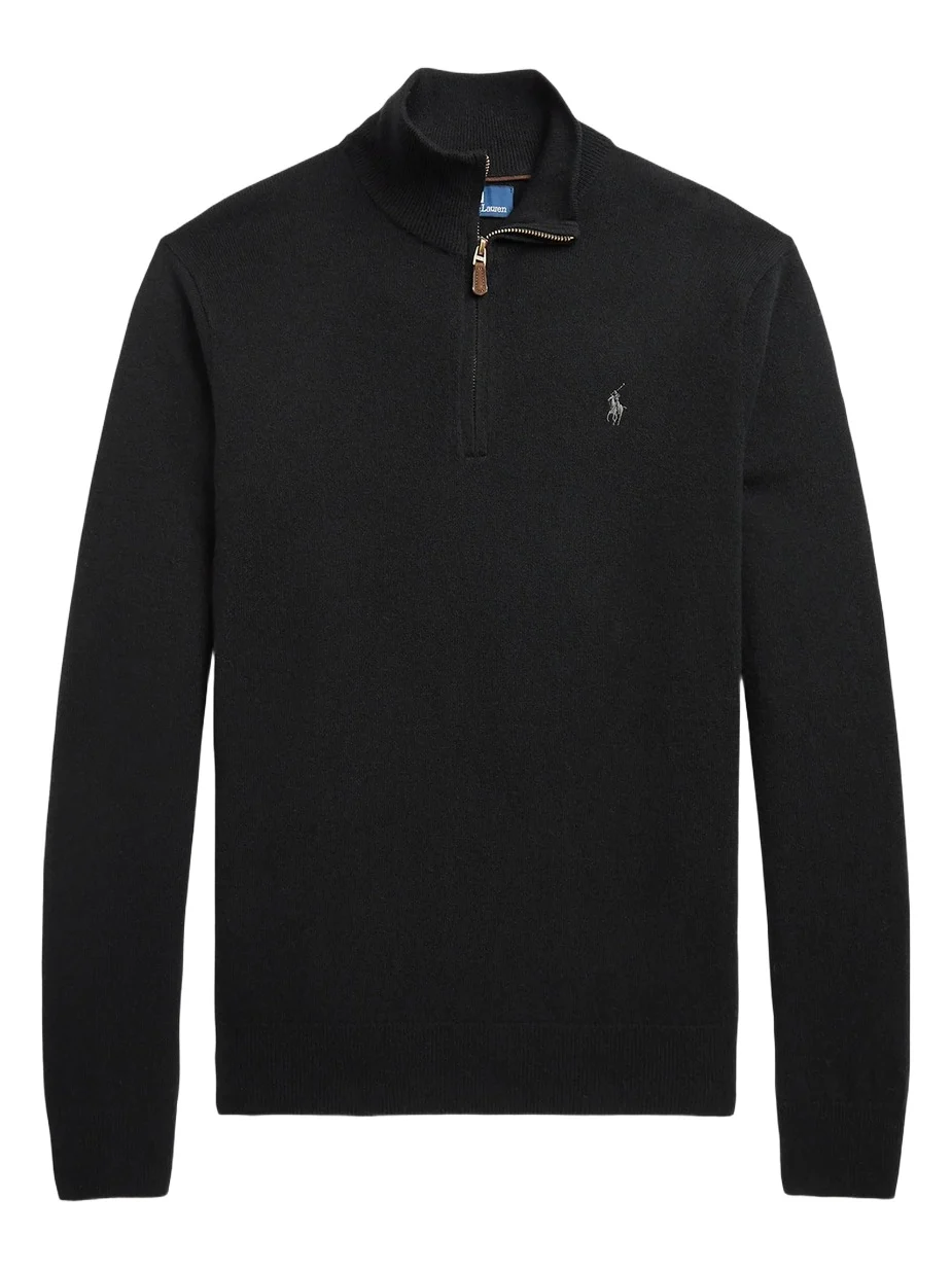 Men's Logo Wool Quarter-Zip Sweater Men's Logo Wool Quarter-Zip Sweater