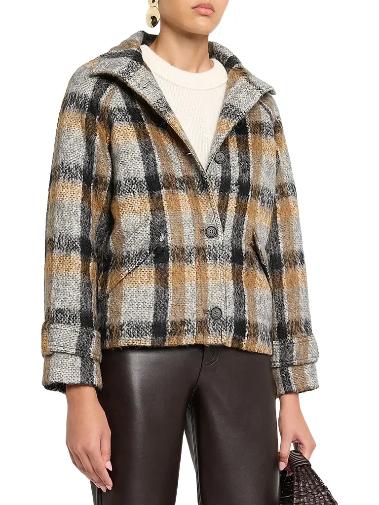 Simkhai Women's Virelle Plaid Jacket - Cream Multi | Image 1 Simkhai Women's Virelle Plaid Jacket - Cream Multi | Image 1