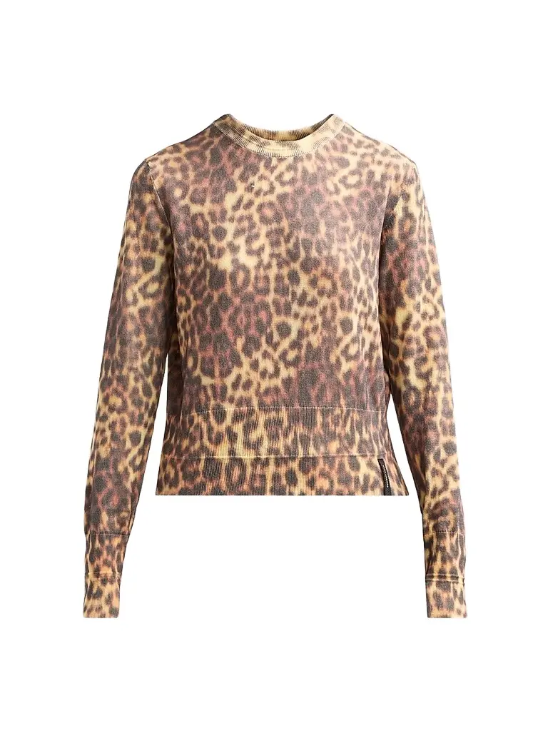 Marc Jacobs Women's Leopard Print Sweater - Brown Multi - Size XS | Image 1 Marc Jacobs Women's Leopard Print Sweater - Brown Multi - Size XS | Image 1