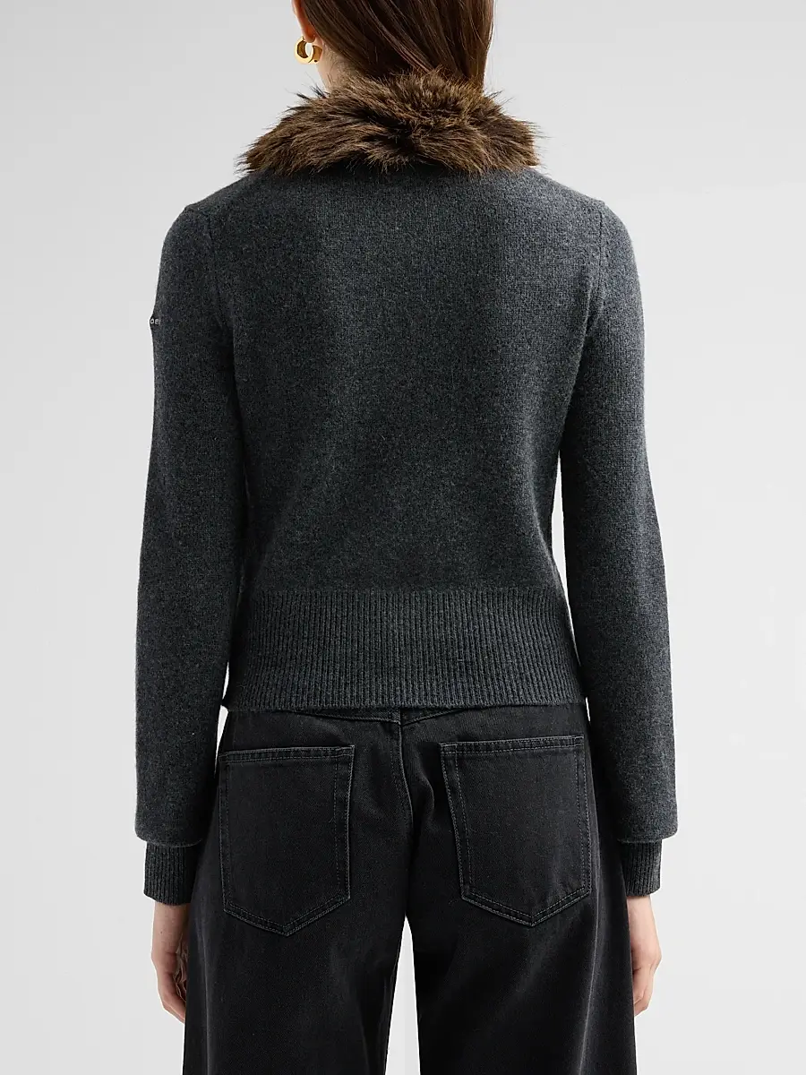 Marc Jacobs Women's Faux Fur Lined Cardigan | Thumbnail 3 Marc Jacobs Women's Faux Fur Lined Cardigan | Thumbnail 3