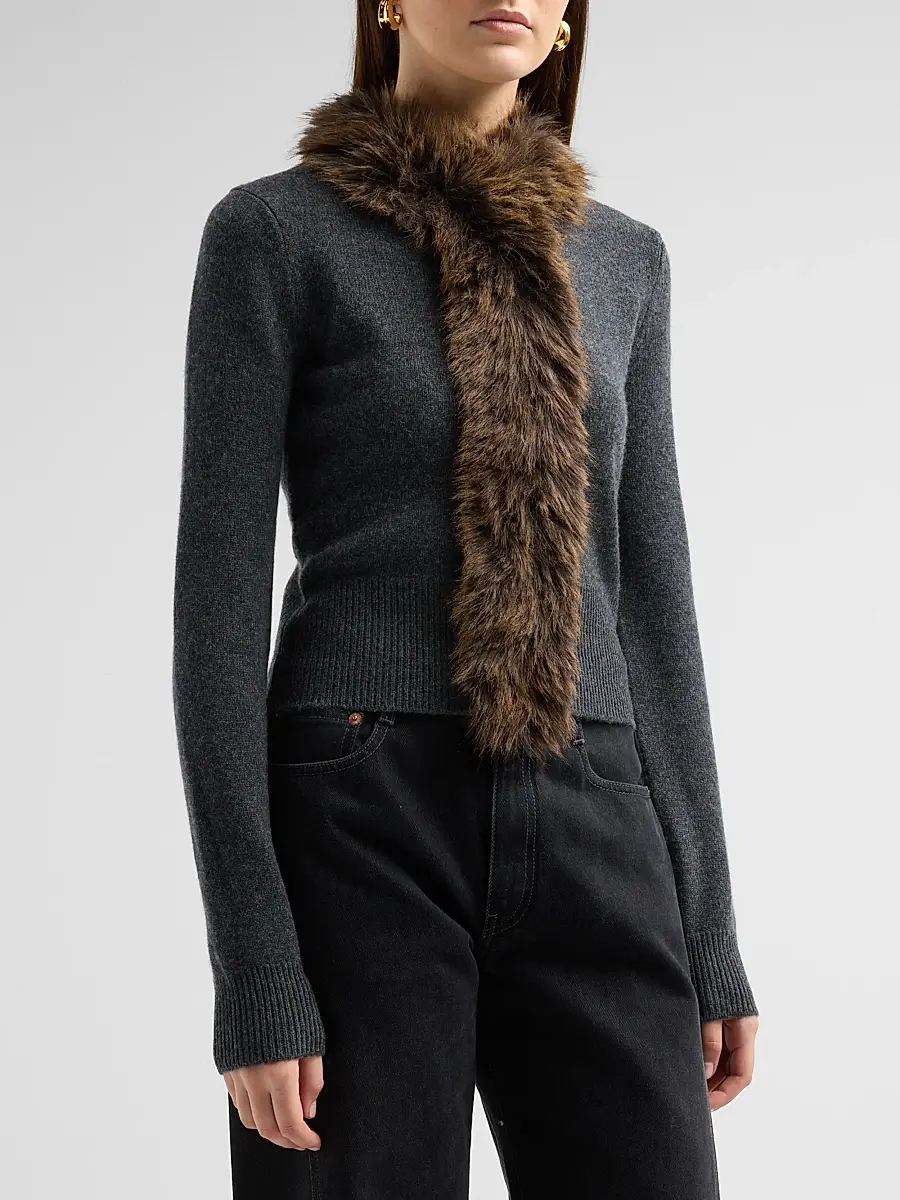 Marc Jacobs Women's Faux Fur Lined Cardigan | Thumbnail 4 Marc Jacobs Women's Faux Fur Lined Cardigan | Thumbnail 4