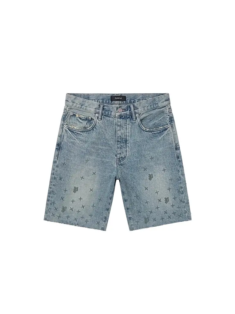 Purple Brand Men's Mono Stars Tuffetage Denim Shorts