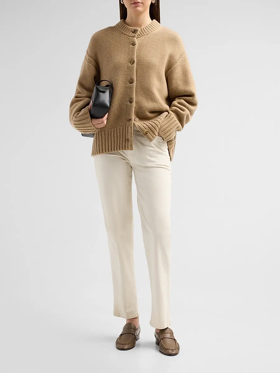 Guest In Residence Women's Cozy Cashmere Crewneck Cardigan | Thumbnail 2 Guest In Residence Women's Cozy Cashmere Crewneck Cardigan | Thumbnail 2