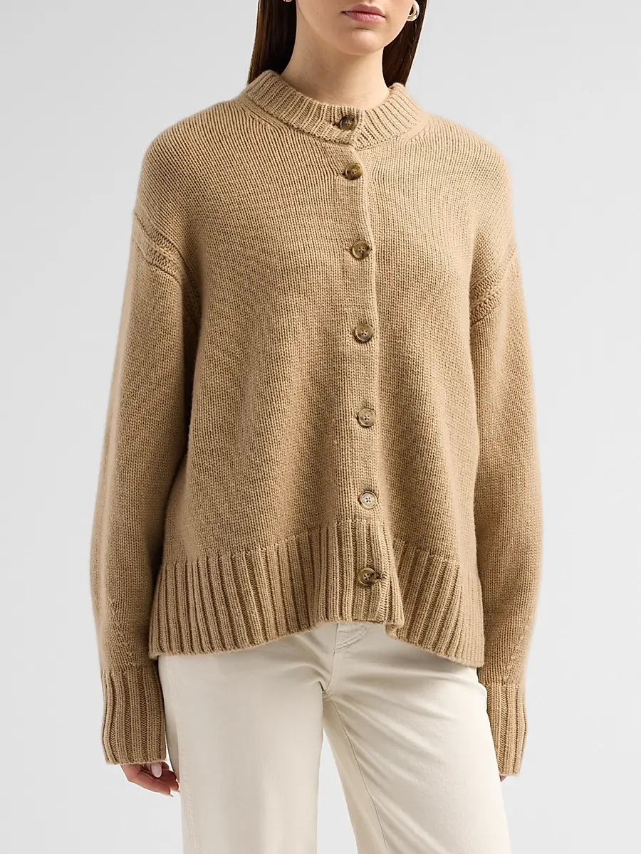 Guest In Residence Women's Cozy Cashmere Crewneck Cardigan | Thumbnail 4 Guest In Residence Women's Cozy Cashmere Crewneck Cardigan | Thumbnail 4