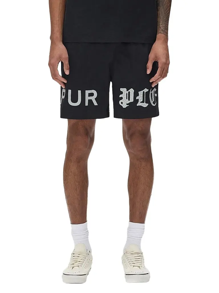 Purple Brand Men's All Around Swim Shorts - Black | Image 1 Purple Brand Men's All Around Swim Shorts - Black | Image 1