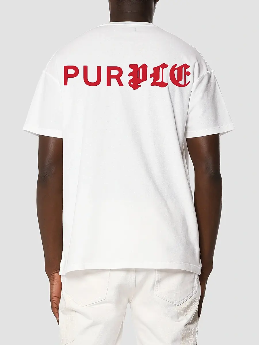 Purple Brand Men's Textured Inside-Out Cotton Jersey T-Shirt | Thumbnail 2