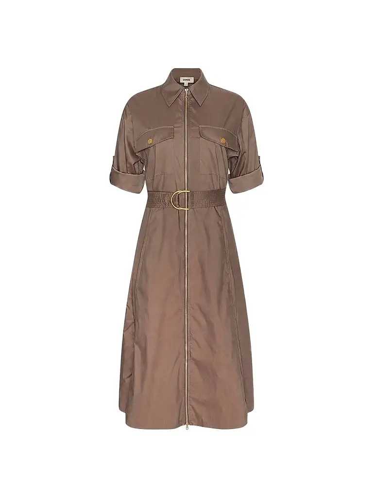 L'Agence Women's Callen Belted Zip-Front Midi Shirtdress - Cardamom - Size Large | Image 1 L'Agence Women's Callen Belted Zip-Front Midi Shirtdress - Cardamom - Size Large | Image 1
