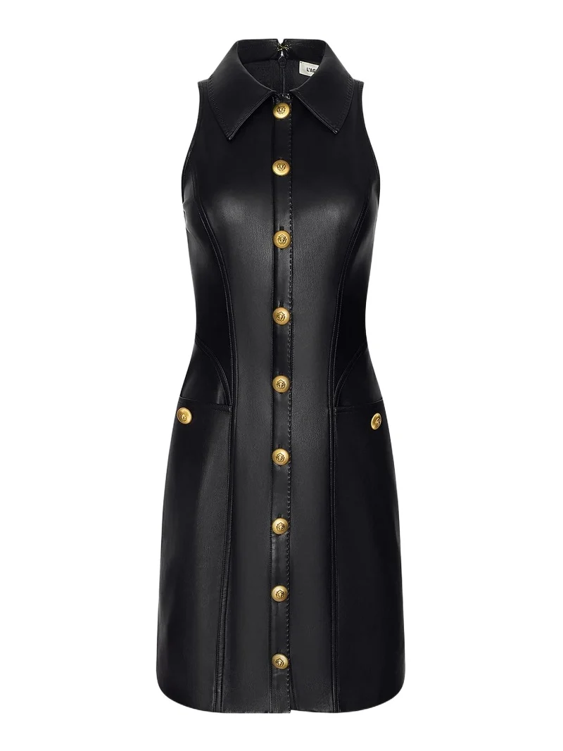 Women's Apolline Faux Leather Racer Mini Dress Women's Apolline Faux Leather Racer Mini Dress