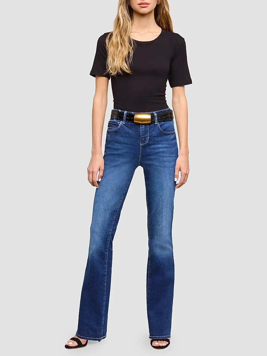 L'Agence Women's Selma High-Rise Sleek Baby Bootcut Jeans | Thumbnail 2