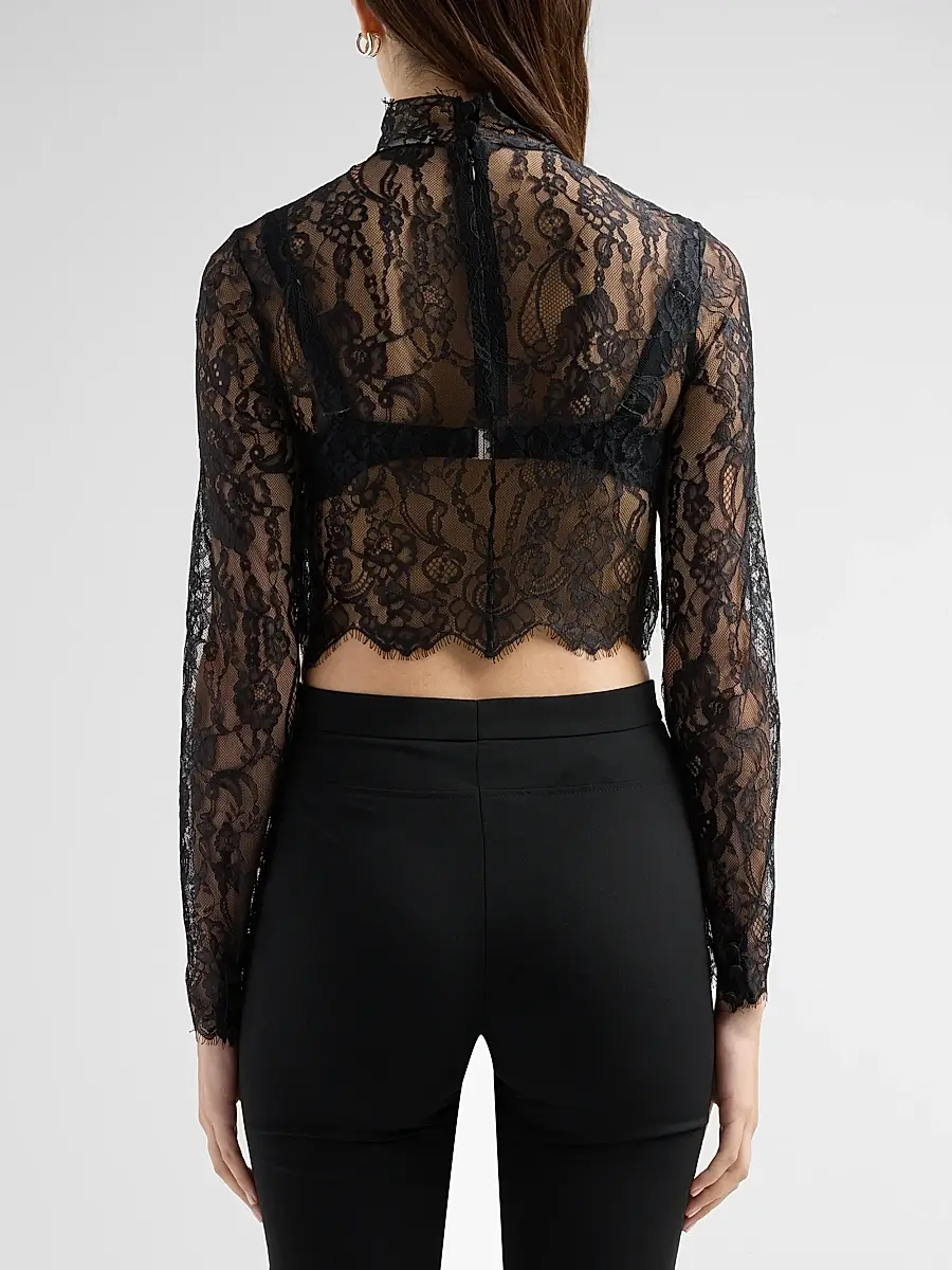 L'Agence Women's Henriette Lace Long-Sleeve Top | Thumbnail 3