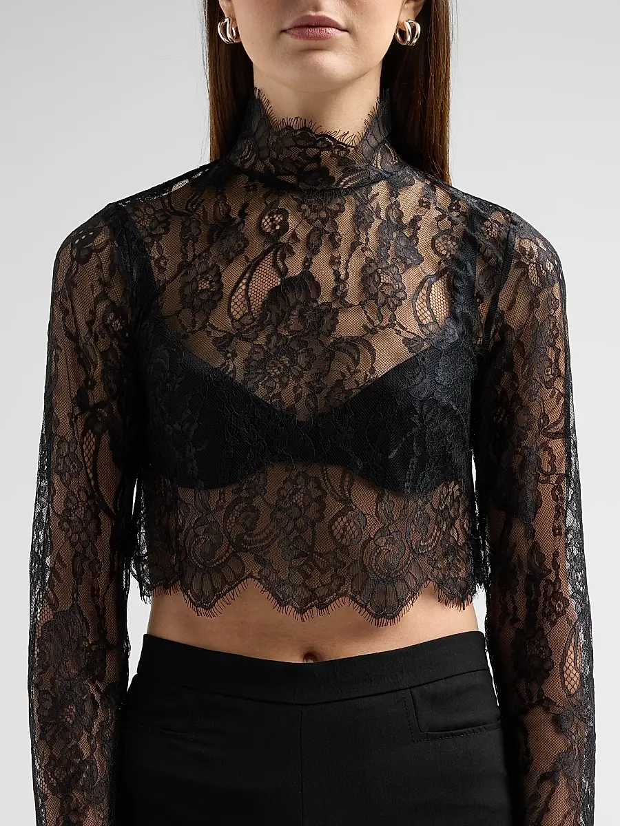 L'Agence Women's Henriette Lace Long-Sleeve Top | Thumbnail 5