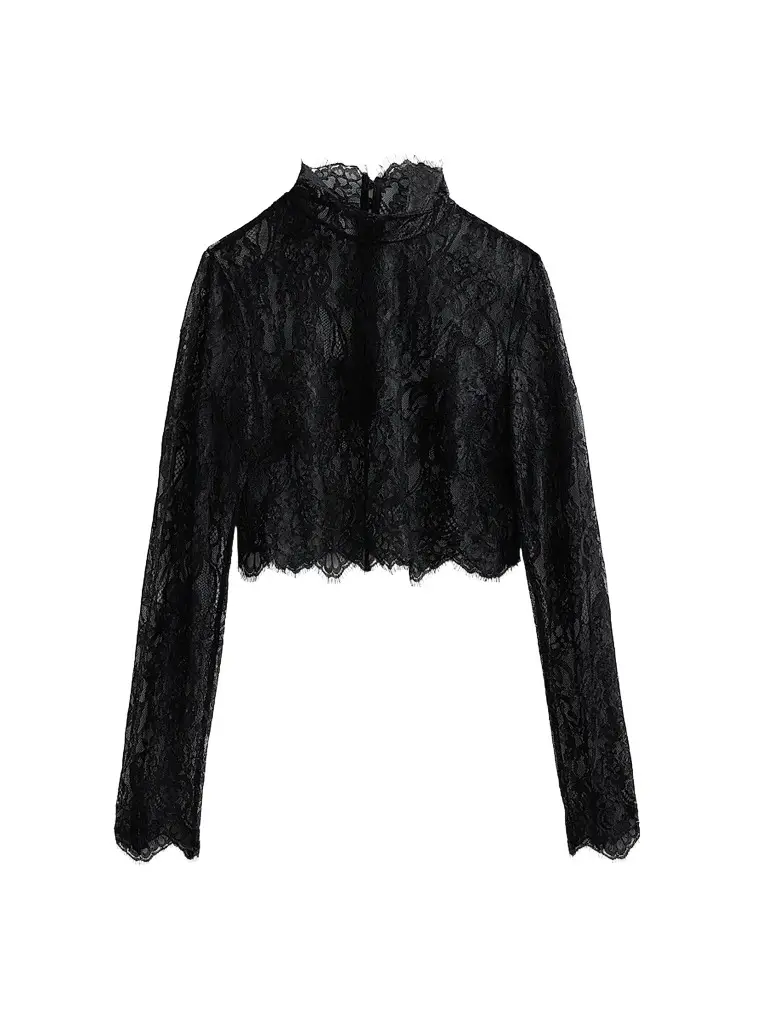 L'Agence Women's Henriette Lace Long-Sleeve Top