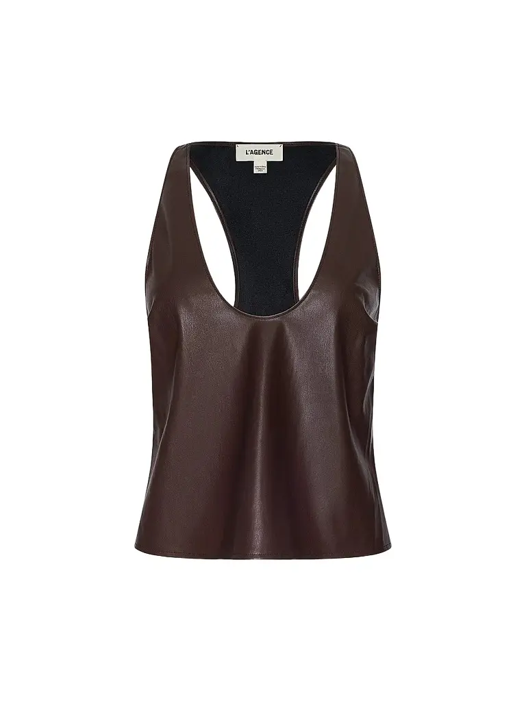 L'Agence Women's Tullia Racerback Scoop Neck Tank Top