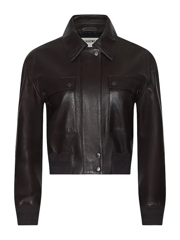 Women's Clotilde Leather Bomber Jacket