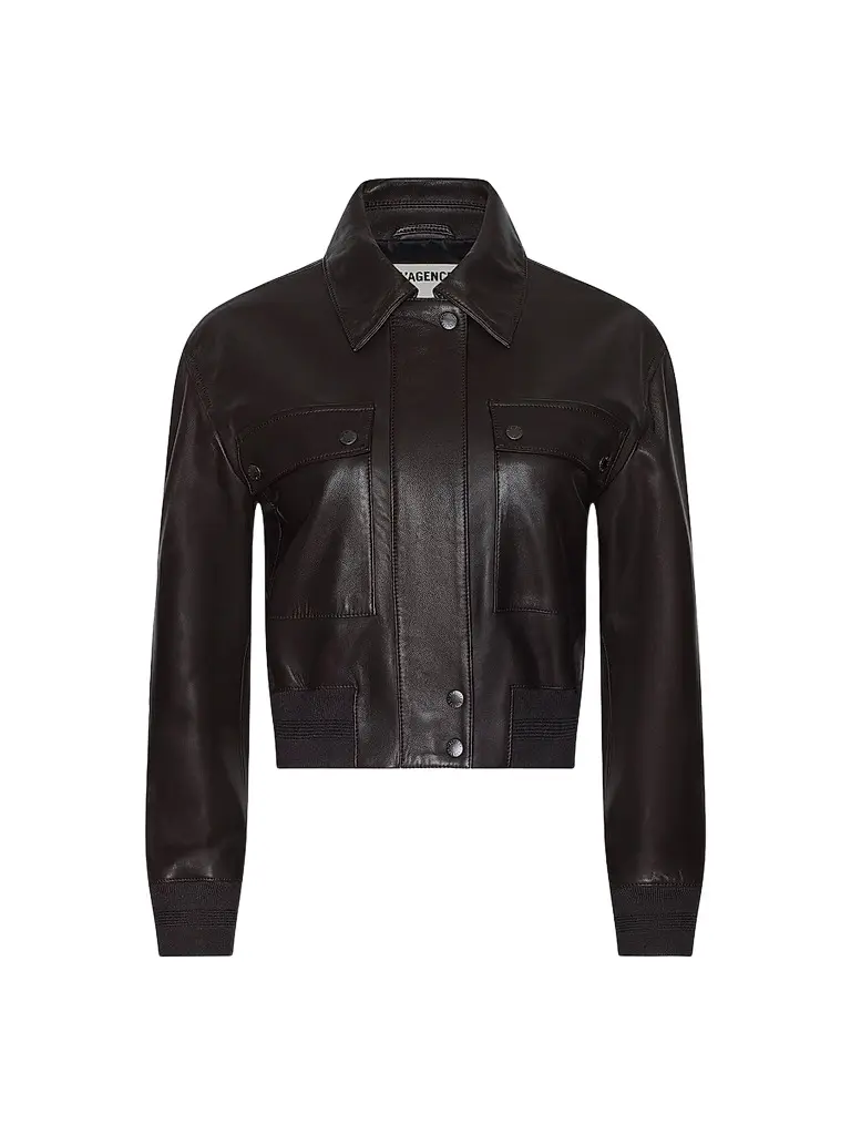 L'Agence Women's Clotilde Leather Bomber Jacket